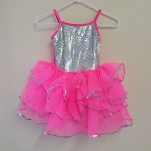 Pink Sequins Ballerina Ballet Tutu Dance Costume